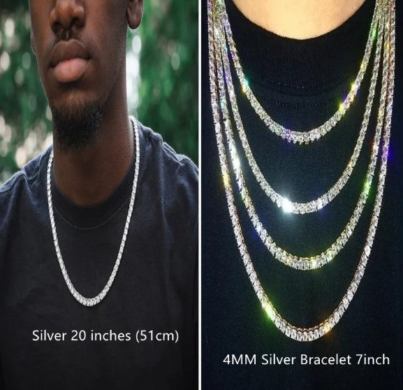 -輝- 4MM Iced Out Tennis Chain