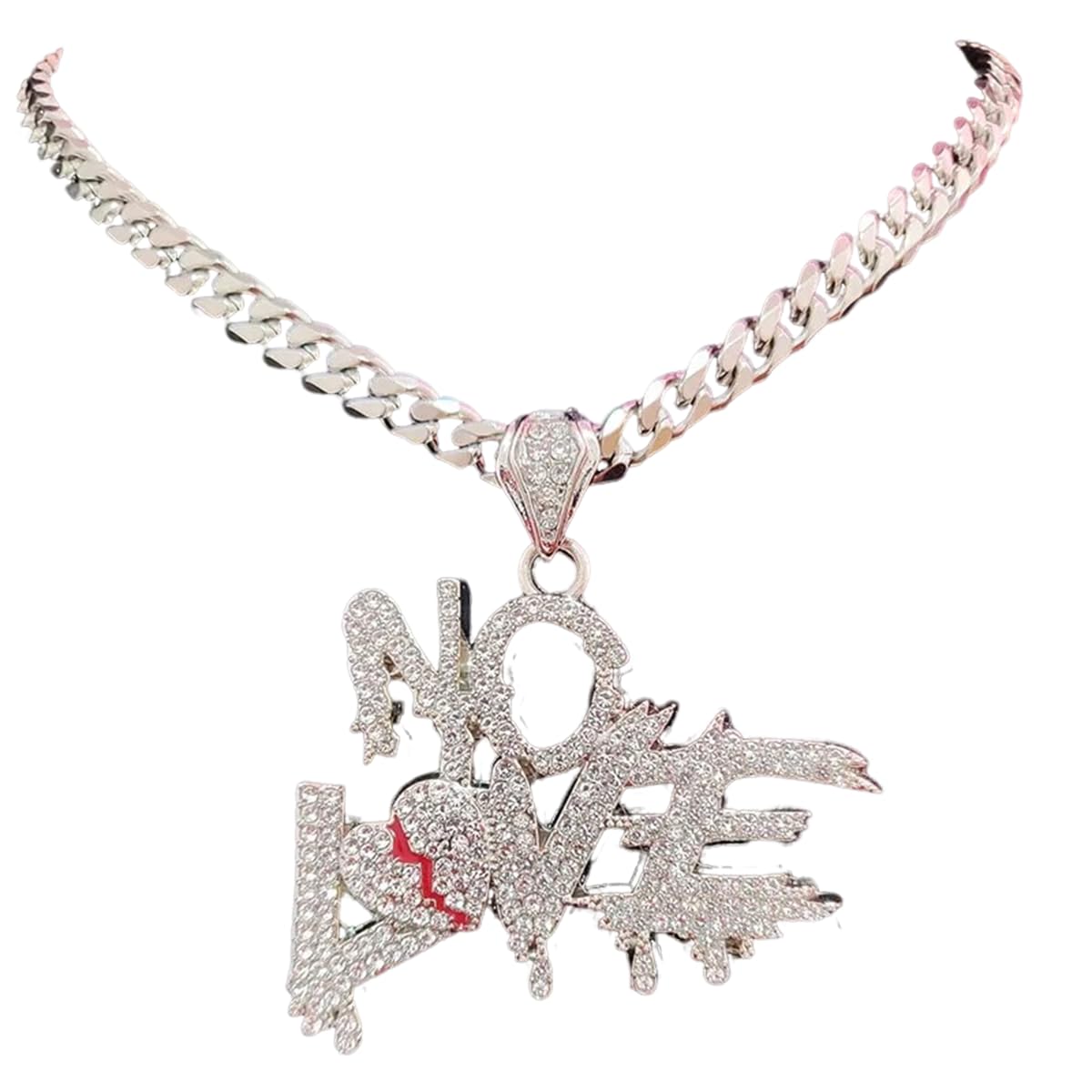 -輝愛- No Love Iced Out Cuban Link Chain