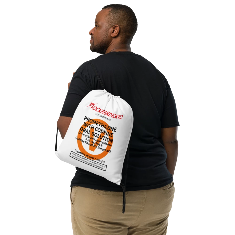 VØCKHARDTOKYO Bottle Label Drawstring Bag