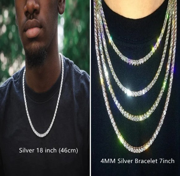 -輝- 4MM Iced Out Tennis Chain